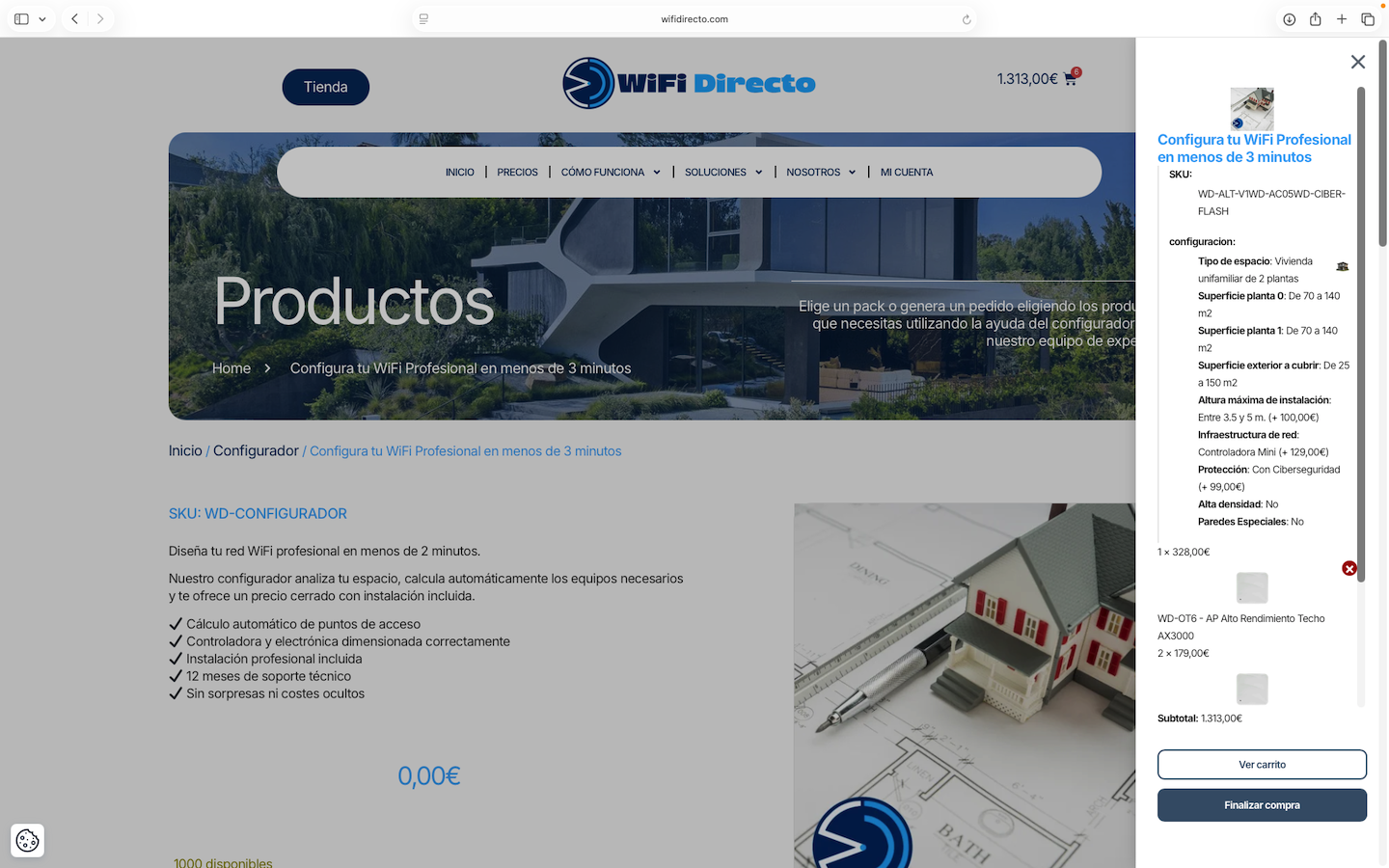 Configurador WiFi Directo - Visualización del carro